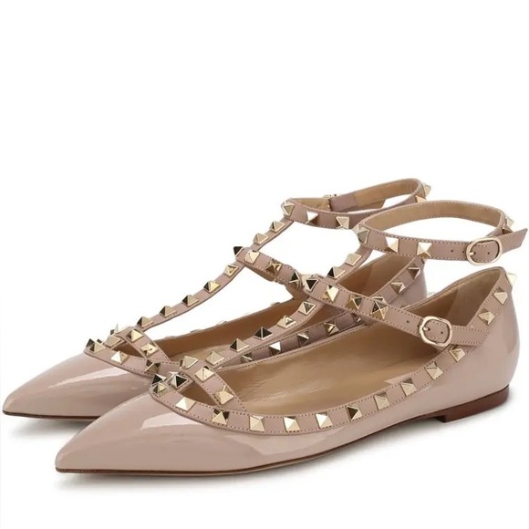 VALENTINO Rockstud Caged Ballet Flats - Picture 1 of 14